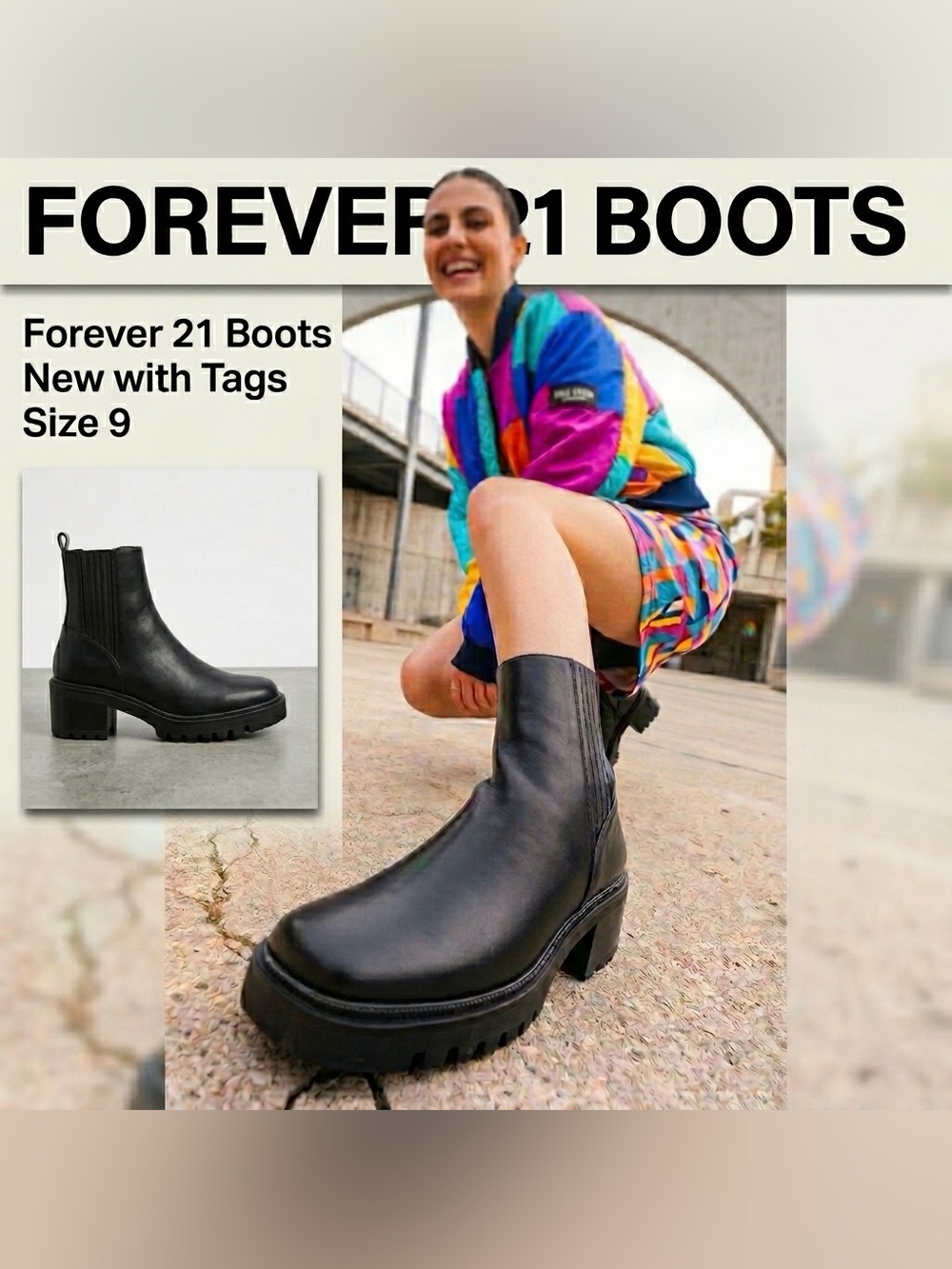 Forever 21 Black Ankle Boots